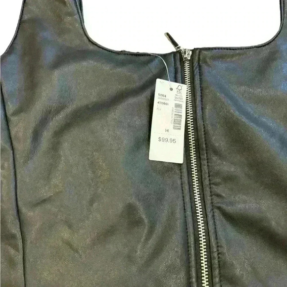 Addition Elle Dress Women's Size 14 Faux Leather NWT - Picture 8 of 8